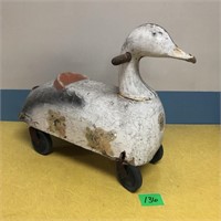 Very Old Child's Swan on Wheels