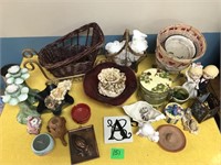 Large Lot with Decor Pieces and Candle Holders