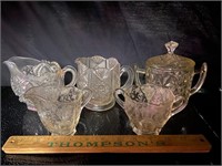 5 pieces of antique glassware
