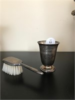 Sterling SIlver Cup 3" & Strerling Silver Brush