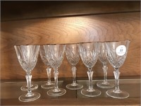 8 Pieces Nice Gold Rimmed Crystal Stemware