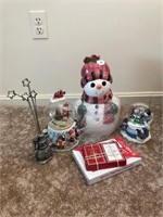 Lot of Assorted Holiday Items Incl. Cookie Jar