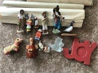 Lot of Assorted Plans, 10 Figurines(Germany,Etc)