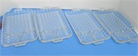 Vintage Heavy Glass Serving Trays