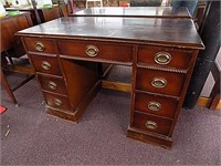 Wood Desk Vintage 42 X 21 X 29"