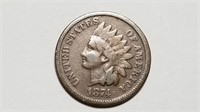 1874 Indian Head Cent Penny