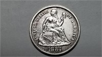 1884 Seated Liberty Dime Uncirculated