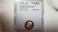 2004 S Roosevelt Dime ACCGS Graded Proof 70/70