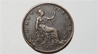 1887 British Half Penny High Grade