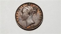 1853 British Half Penny Uncirculated