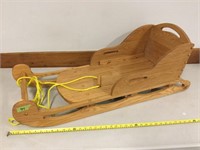 Oak Childs Sleigh