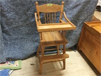 Child's Press Back High Chair