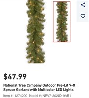 National Tree Co. 9’x10’ Pre Lit Dual Color