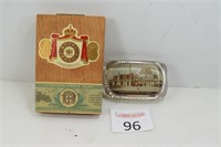 Chicago Sock Yard Paperweight & Cigar Box