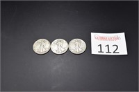 (3) 1935 Walking Liberty Silver Dollars
