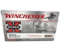 (20) Rounds.270, Winchester 130 gr Power Point