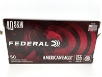 (50) Rounds 40 S&W, Federal 155 gr FMJ