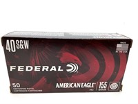 (50) Rounds 40 S&W Federal 155 gr FMJ