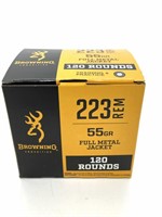 (120) Rounds.223,  Browning 55 gr FMJ