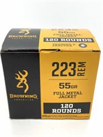 (120) Rounds.223,  Browning 55 gr FMJ