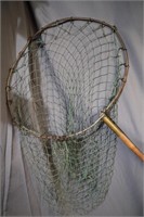 Early brass & bamboo fishing net
