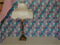 Lamp with cloth shade