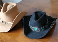 2 Bullhide cowboy hats size large