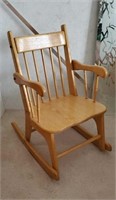 Youth size oak rocking chair