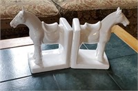 White horse bookends