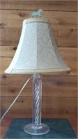 Unusual glass table lamp