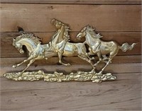 Brass horse plaque