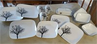 Partial set of Corelle China trees