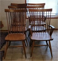Set of 6 cherry chairs 2 captains