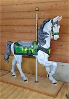 Dana Mitteer carved wooden carousel horse -