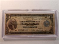 1914 $1 Federal Reserve Bank Note Boston