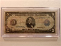 1914 $5 Federal Reserve Note- St. Louis