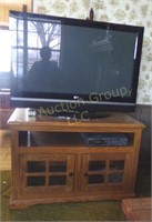 42" LG TV with 2 Door Oak TV Stand & DVD player
