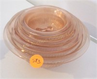 Rose Depression Glass Mixing Bowls