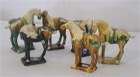 6 Ceramic Horse Statues