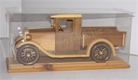 1928 Wood Chevy Truck in Display Case