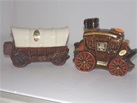 Stage Coach, Covered Wagon Decanters (2pcs)