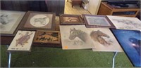 Wall Hangings - Some Framed, Horse Theme (10 pcs)