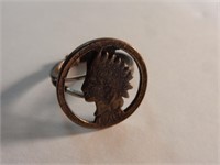 Indian Head Coin Ring 1907