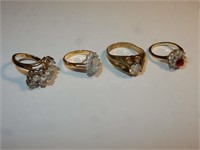14k Gold Plated Ring x4