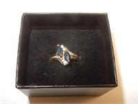 CZ Sapphire Ring, Size 7