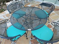 Wrought Iron Table and 4 Chairs