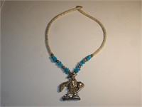 1993 ERO Turquoise and Beaded Necklace