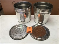 Lot of 2 Buckets 10 1/2in. H x 10in. W