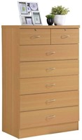 Beech 7 w/Locks On 2-Top Chest of Drawers