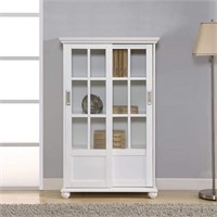 Bookcase with Sliding Glass Doors